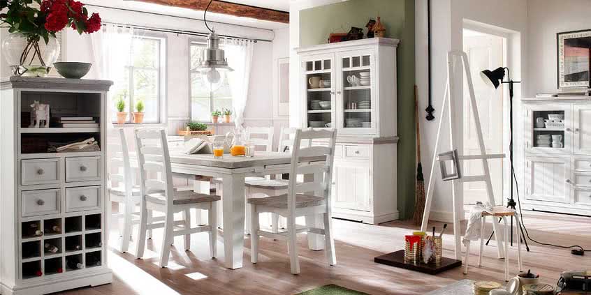 Białe meble w Twojej jadalni.