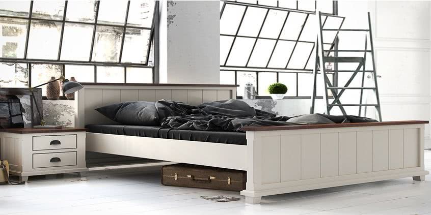 Sypialnia, meble i stoliki nocne w miętowej aranżacji